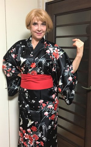 Photo2: Magnolia  "Kimono" robe