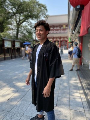 Photo3: "ZEN"(禅) "HAPPI-COAT" robe