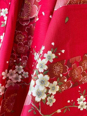 Photo3: Cherry Blossom  "Happi-coat" robe XL (WIDE SIZE)