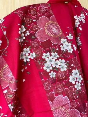 Photo5: Cherry Blossom  "Happi-coat" robe XL (WIDE SIZE)
