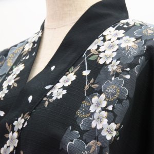 Photo2: Cherry Blossom  "Happi-coat" robe (Half length)