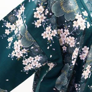 Photo13: Cherry Blossom  "Happi-coat" robe (Half length)