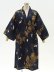 Photo1: Chrysanthemum & Crane  "Happi-coat" robe (1)