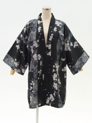 Photo1: Cherry Blossom  "Happi-coat" robe (Half length)