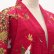 Photo7: Chrysanthemum & Crane  "Happi-coat" robe