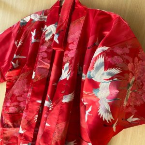 Photo14: Crane "Happi-Coat" robe