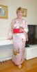 Photo15: Silk Cherry Dance "KIMONO" robe (15)