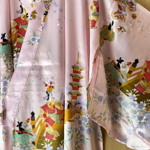 Photo12: Silk Cherry Dance "KIMONO" robe