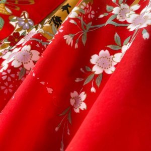 Photo19: Silk Cherry Dance "KIMONO" robe