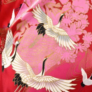 Photo12: Silk Crane "KIMONO" robe