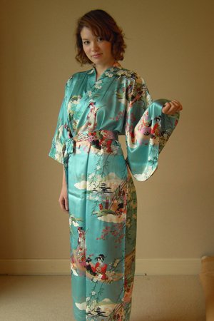 Photo11: Silk Boating "Kimono" robe