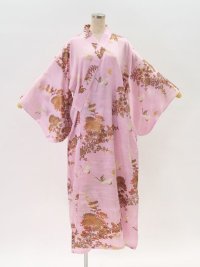 Silk Chrysanthemum ＆ Crane "KIMONO" robe