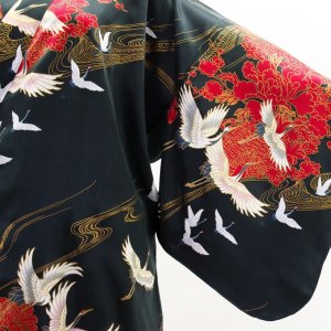 Photo7: Silk Crane "KIMONO" robe