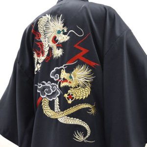 Photo6: Fighting Dragon "Kimono" robe