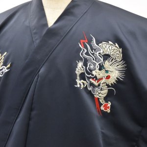 Photo3: Fighting Dragon "Kimono" robe