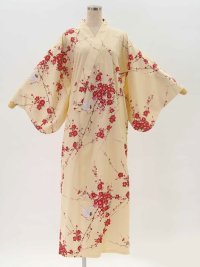 "SAKURA"(CHERRY)  & Crane  "Kimono" robe