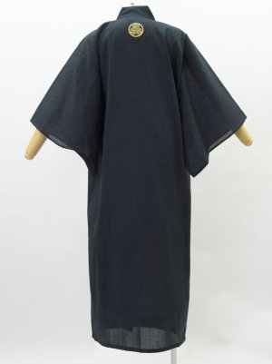 Photo1: "SAMURAI" EMBLEM  Cotton "YUKATA" robe (Long)