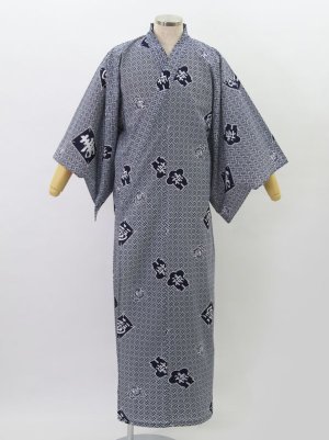Photo1: Happy Character  Cotton "YUKATA" robe (Long)