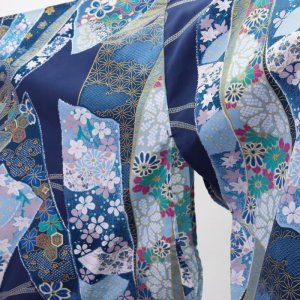 Photo4: Flower & Ribbon "Kimono" robe XL ( Wide Size )