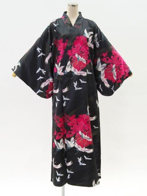 Photo1: Crane "Kimono" robe
