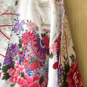 Photo7: Flower & Crane "Kimono" robe