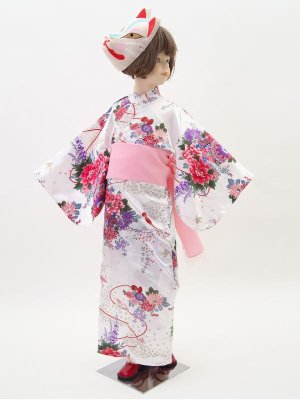 Photo1: Flower & Crane Kimono Robe(SIZE:3L)