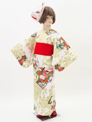 Photo1: Cherry & Princess Kimono Robe (SIZE:M )