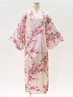 Photo1: Plum & Bird "KIMONO" robe