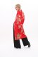 Photo2: Silk Chrysanthemum & Crane "Happi-Coat" robe (2)