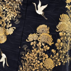 Photo5: Chrysanthemum & Crane  "Kimono" robe