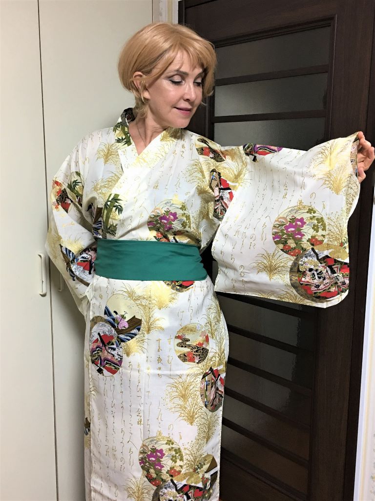 Japanese Princess "Kimono" robe - Long cotton robe - Lady's - En-Kimono