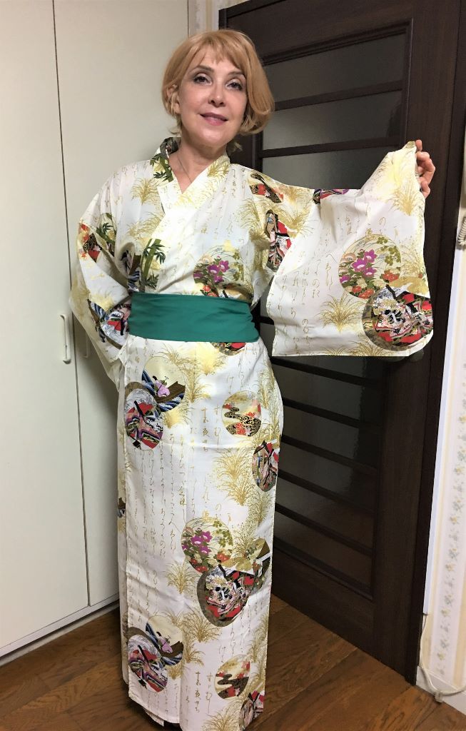 Japanese Princess "Kimono" robe Long cotton robe Lady's EnKimono