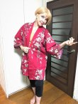 Photo11: Cherry Blossom "Happi-coat" robe (Half length)