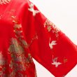 Photo9: Silk Chrysanthemum & Crane "Happi-Coat" robe