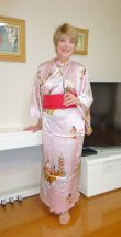 Photo15: Silk Cherry Dance "KIMONO" robe