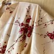 Photo11: Silk "SAKURA"(CHERRY) ＆ Crane "KIMONO" robe