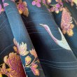 Photo13: Silk Chrysanthemum ＆ Crane "KIMONO" robe