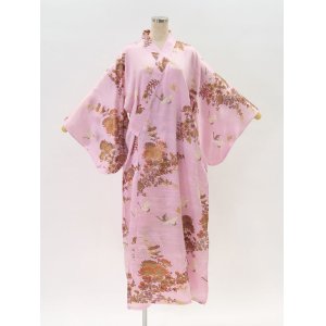 Photo: Silk Chrysanthemum ＆ Crane "KIMONO" robe