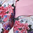 Photo3: Flower & Crane Kimono Robe(SIZE:LL)