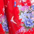 Photo9: Flower & Crane Kimono Robe(SIZE:L)