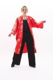 Photo4: Silk Chrysanthemum & Crane "Happi-Coat" robe