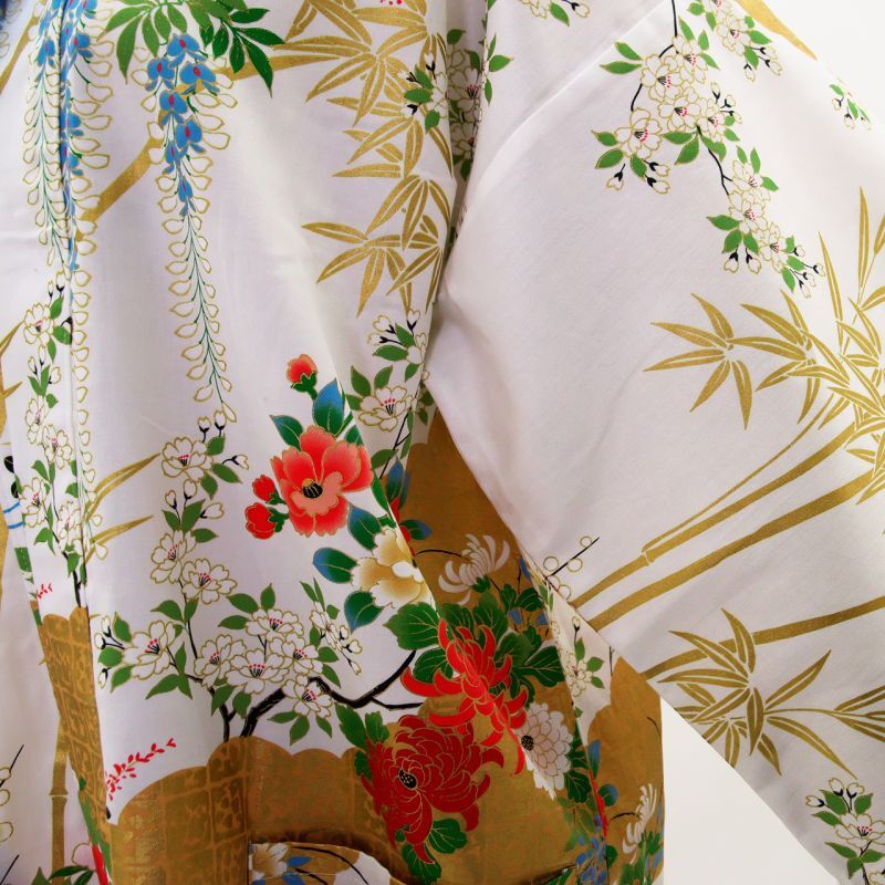 Photo: Bamboo and peony "Happi-coat" robe