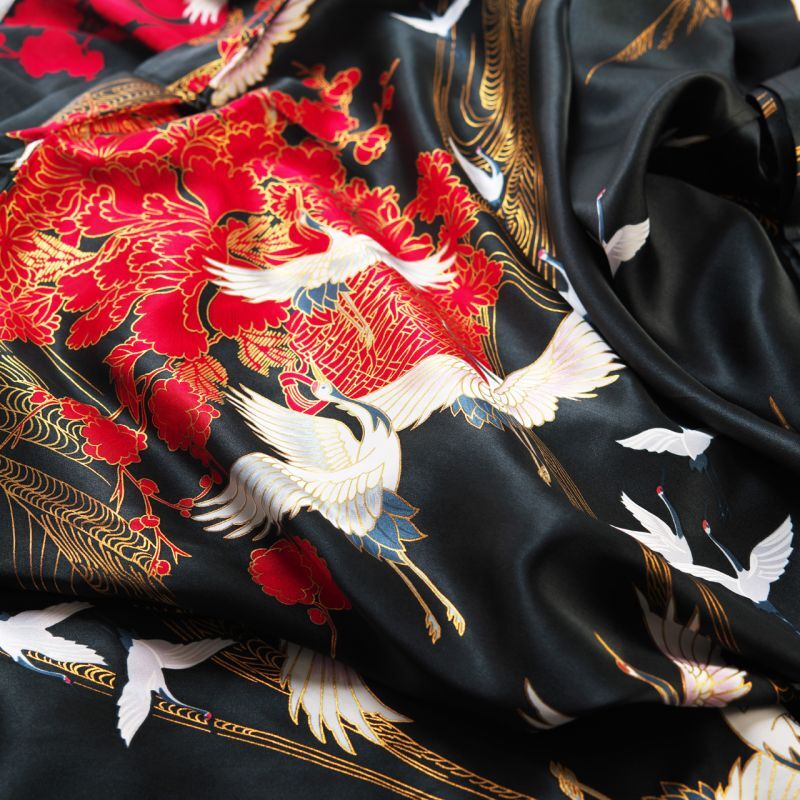 Photo: Silk Crane "Happi-Coat" robe