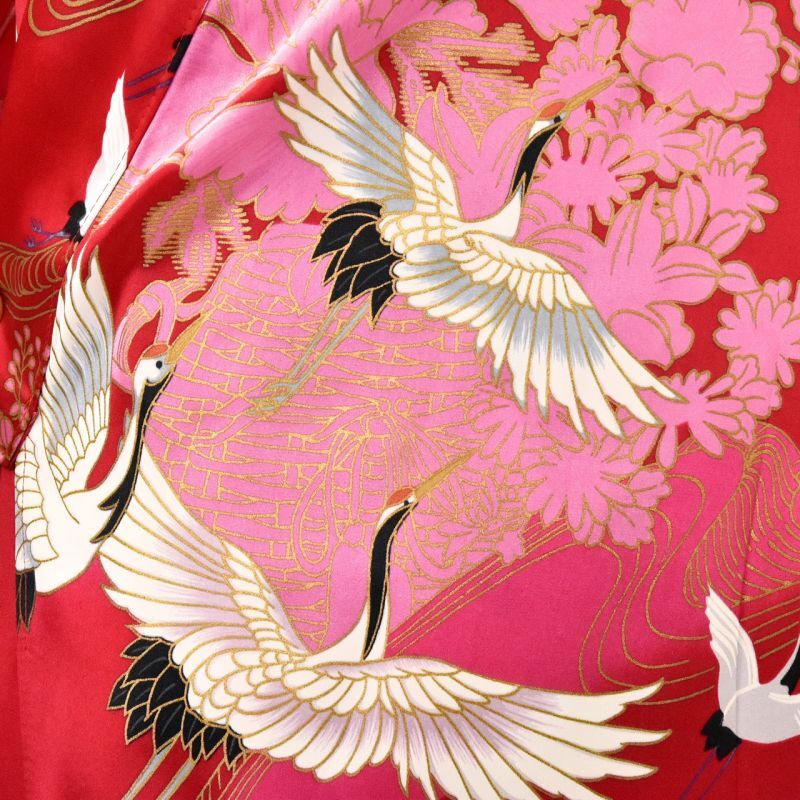 Photo12: Silk Crane "KIMONO" robe