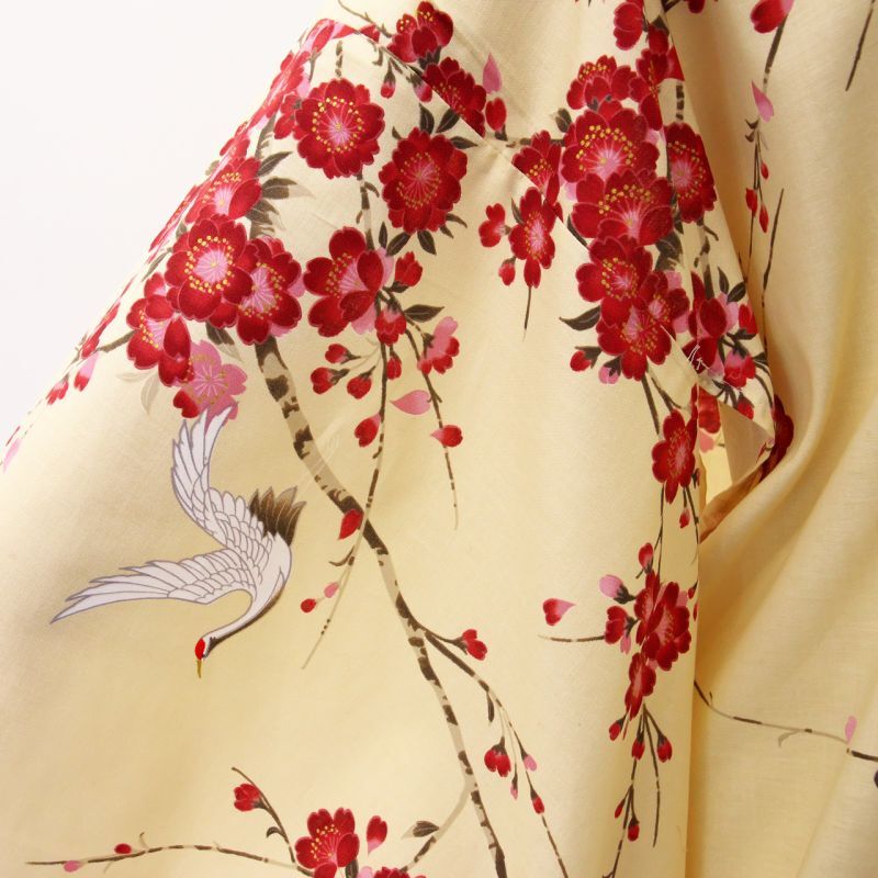 Photo: "SAKURA"(CHERRY)  & Crane  "Kimono" robe