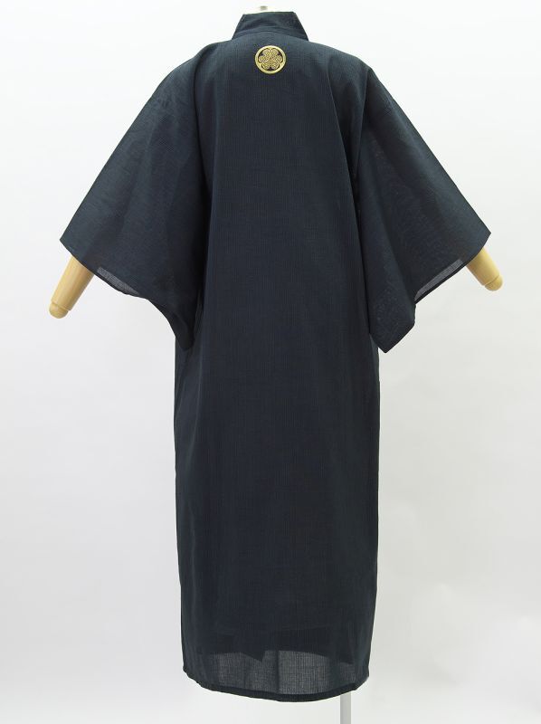 Photo1: "SAMURAI" EMBLEM  Cotton "YUKATA" robe (Long)
