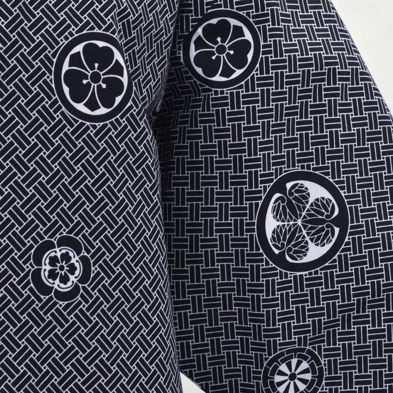 Photo: Family Emblem  Cotton "YUKATA" robe (Long)