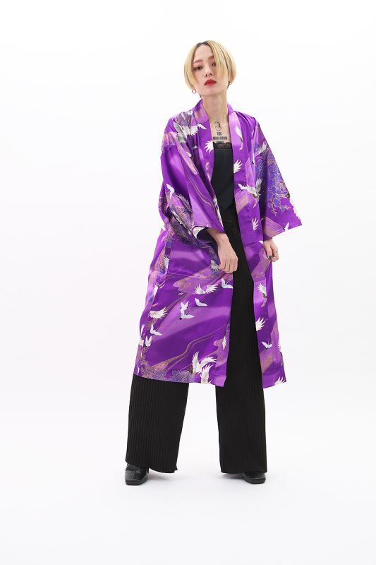 Photo: Silk Crane "Happi-Coat" robe