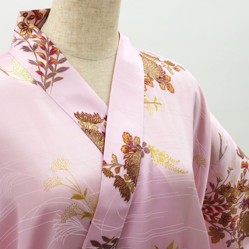 Photo: Silk Chrysanthemum & Crane "Happi-Coat" robe