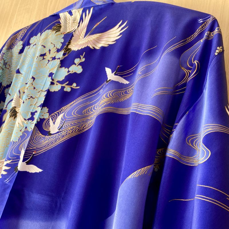 Photo20: Silk Crane "KIMONO" robe